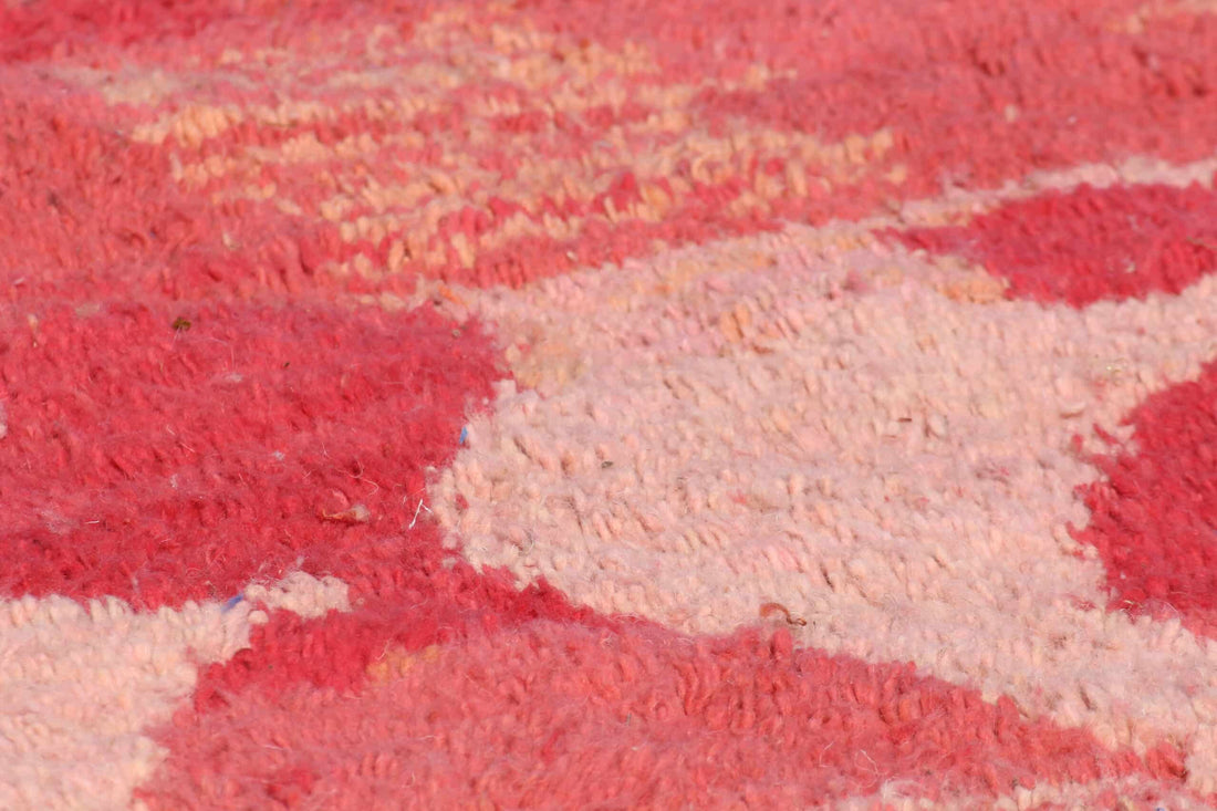 Handwoven Pink Rug - Moroccan Checkered Design - image 6
