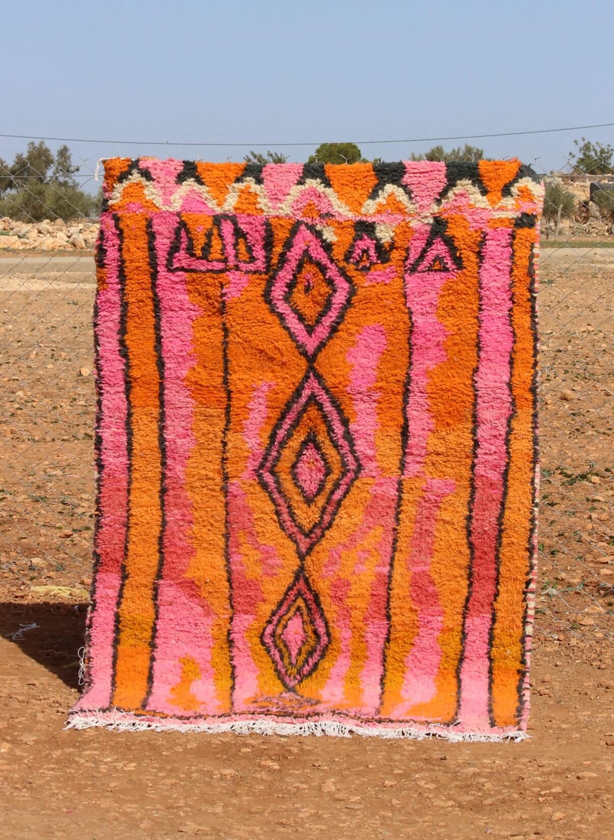 Handwoven Design Berber Rug