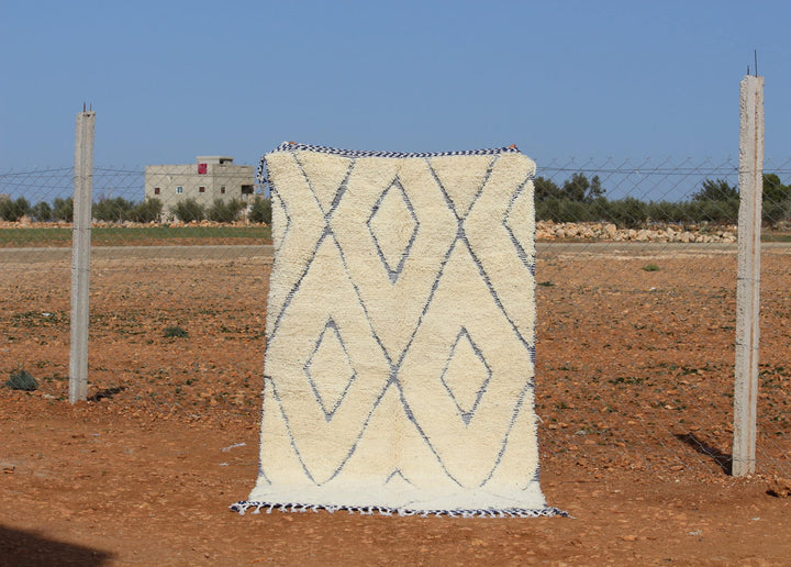 Light blue geometric rug