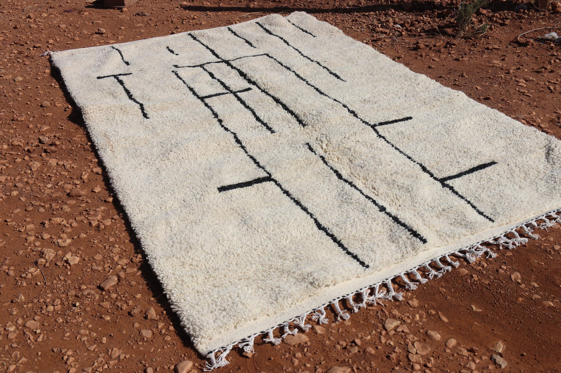 Moroccan Handmade White Carpet - image 2