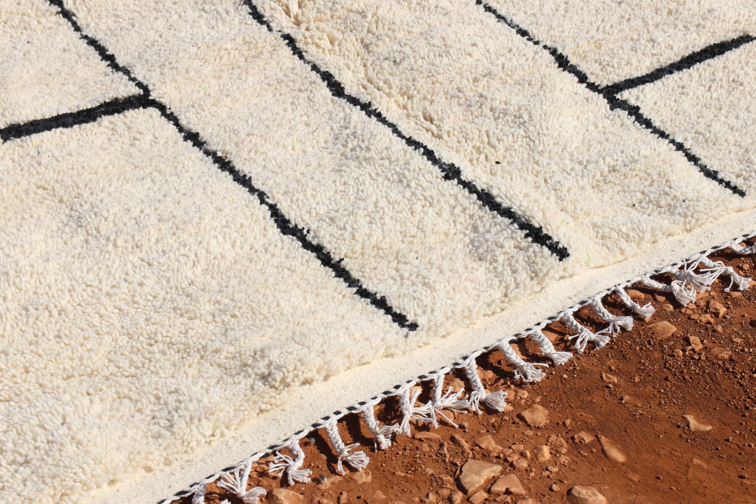 Moroccan Handmade White Carpet - image 3