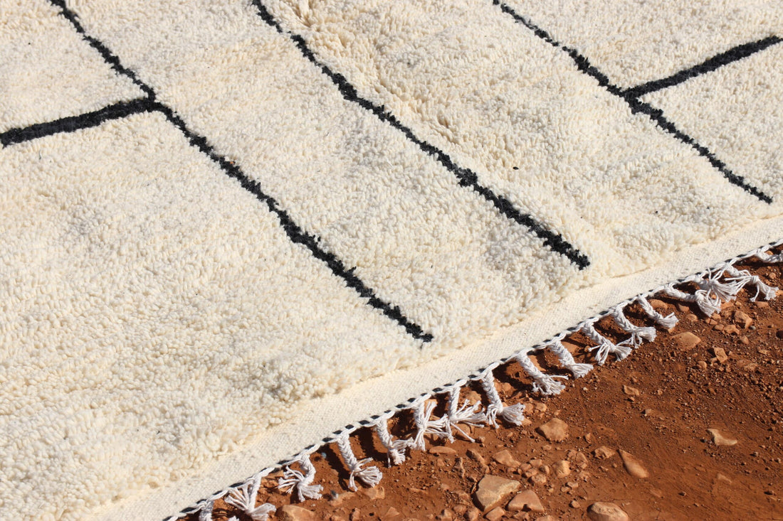 Moroccan Handmade White Carpet - image 3