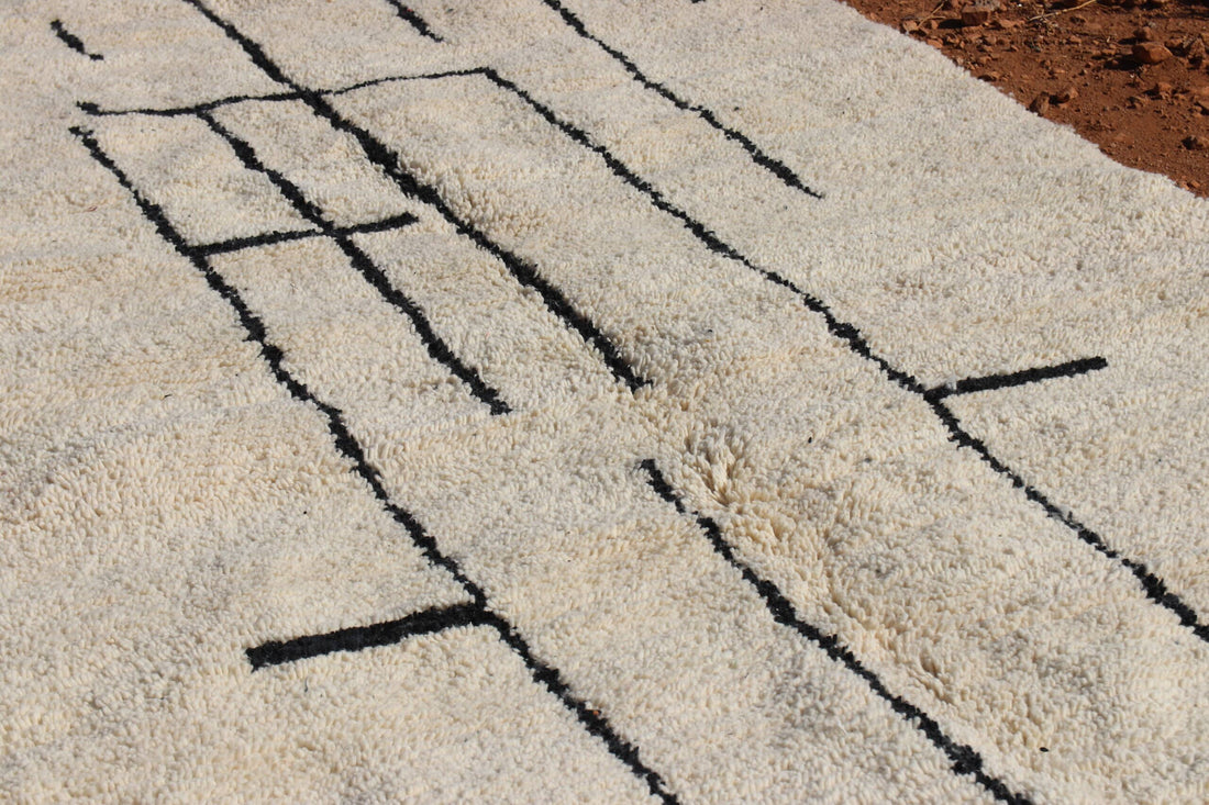 Moroccan Handmade White Carpet - image 6