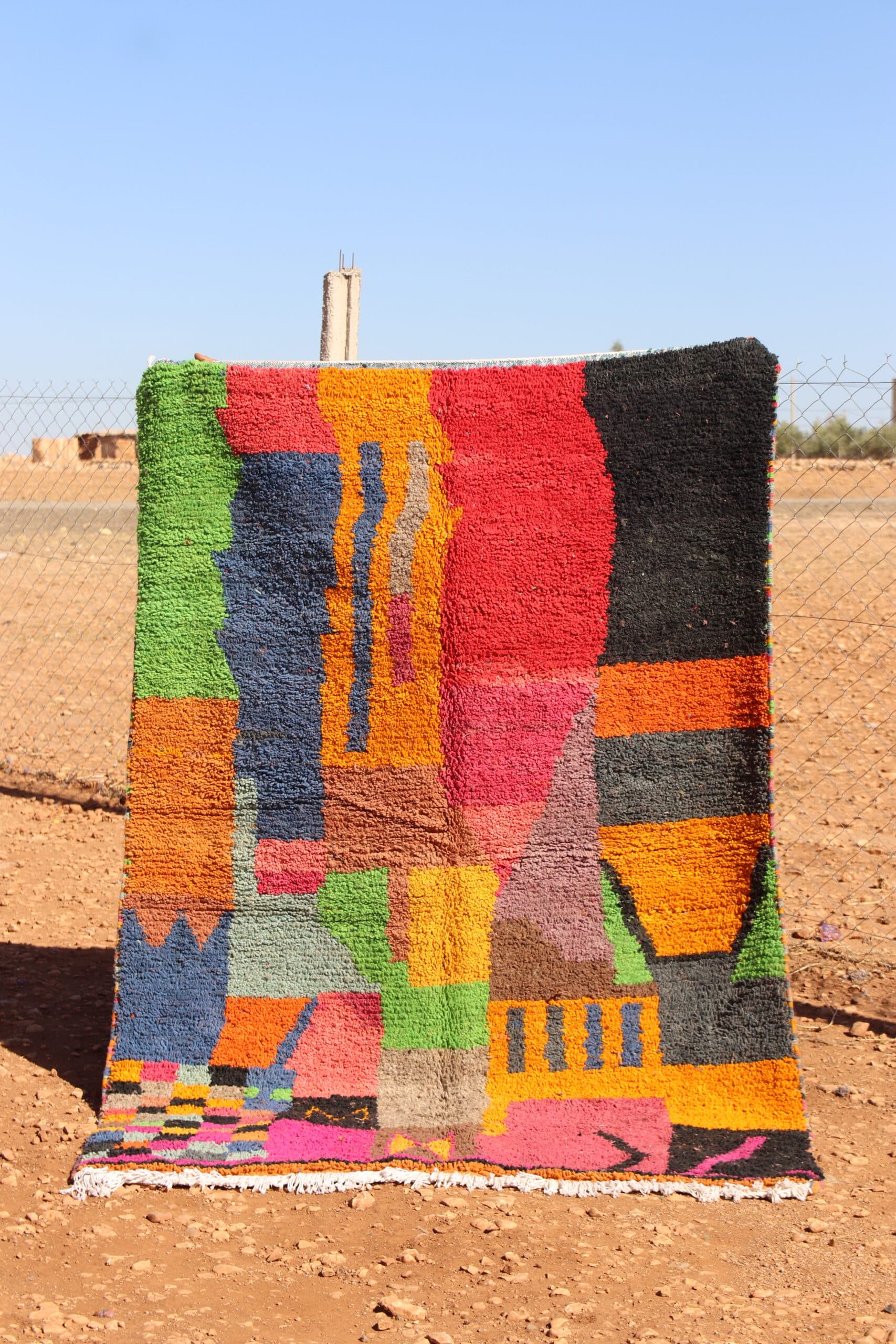 Handmade Moroccan Berber Colorful Carpet