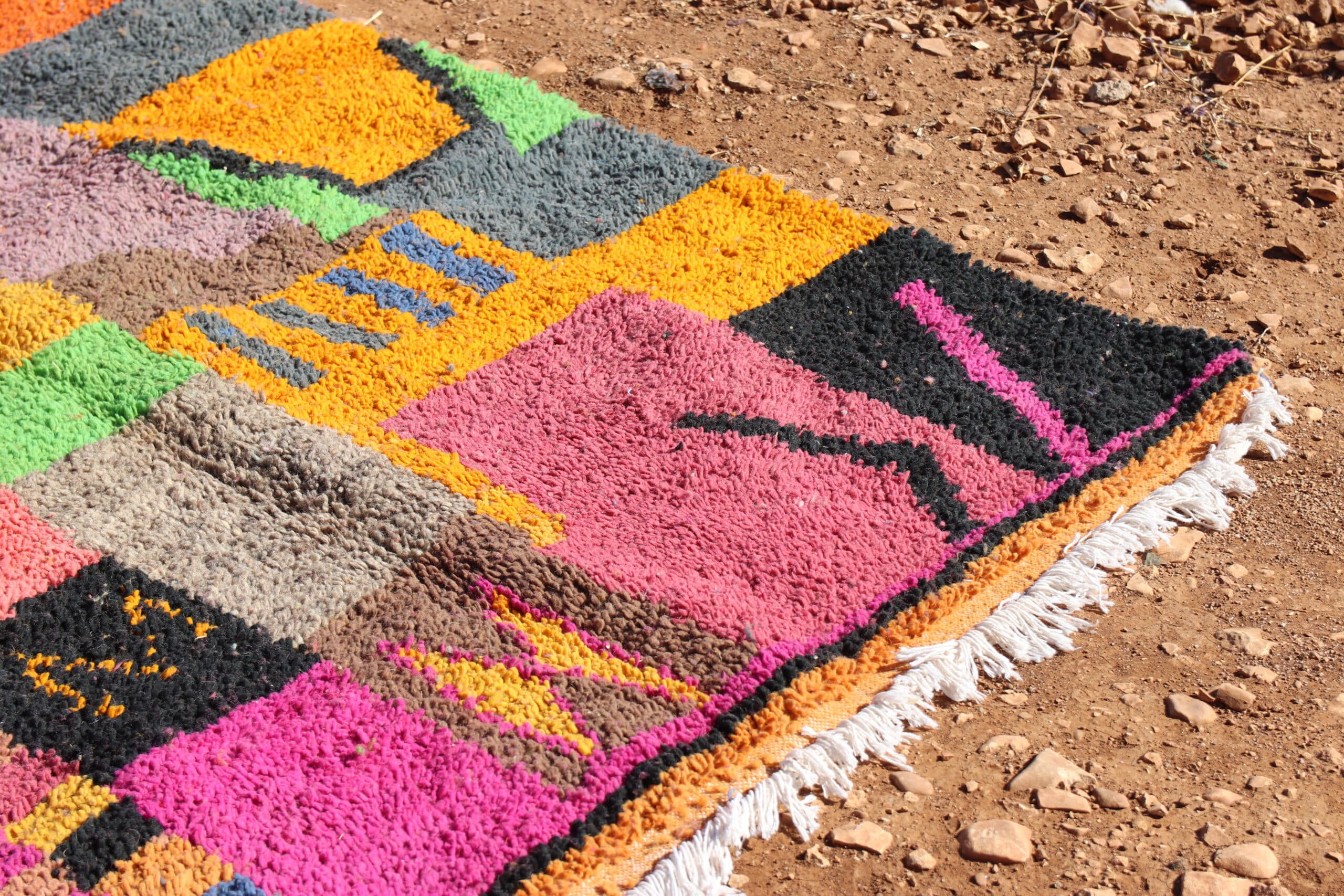Handmade Moroccan Berber Colorful Carpet - image 3