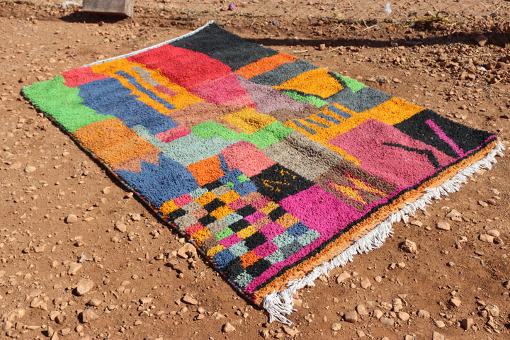 Handmade Moroccan Berber Colorful Carpet - image 2