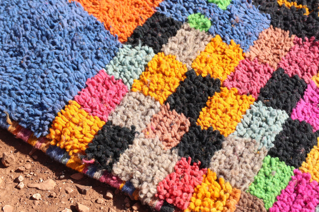 Handmade Moroccan Berber Colorful Carpet - image 5