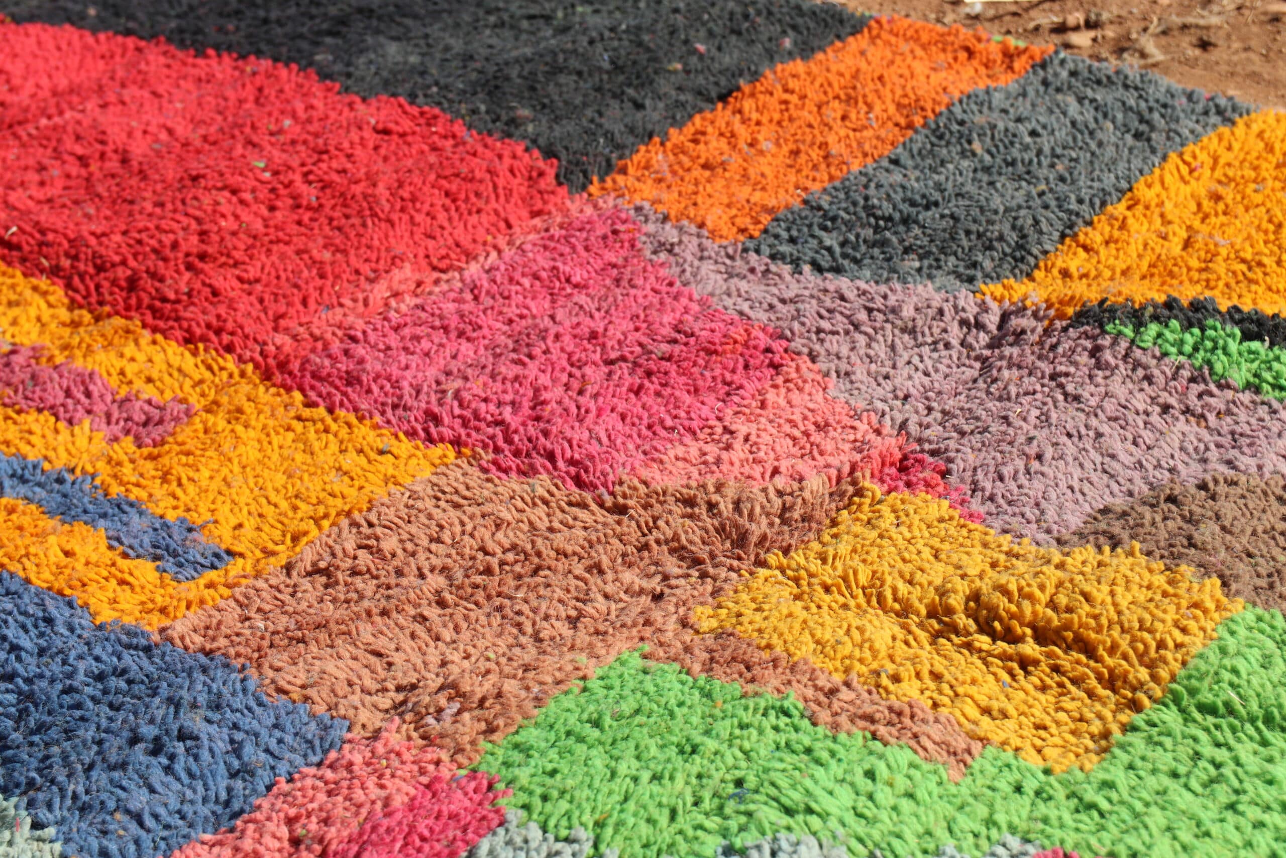 Handmade Moroccan Berber Colorful Carpet - image 6