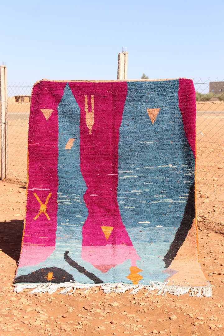 Handmade Abstract Multicolor Rug