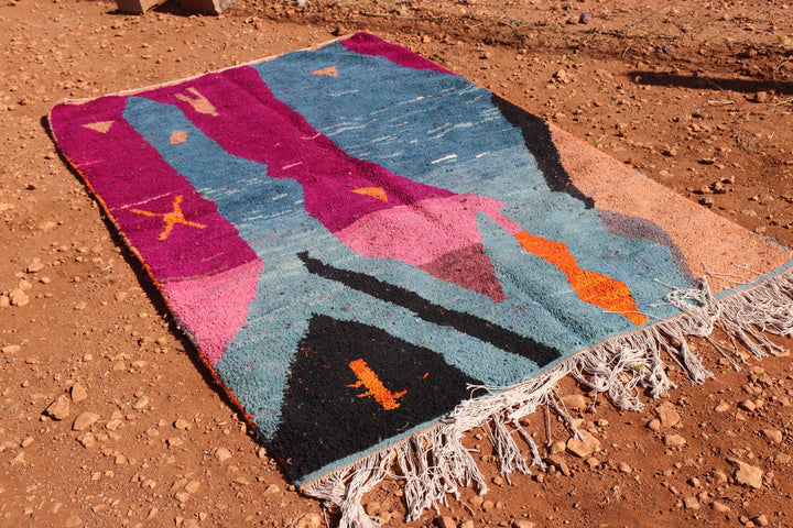Handmade Abstract Multicolor Rug - image 2