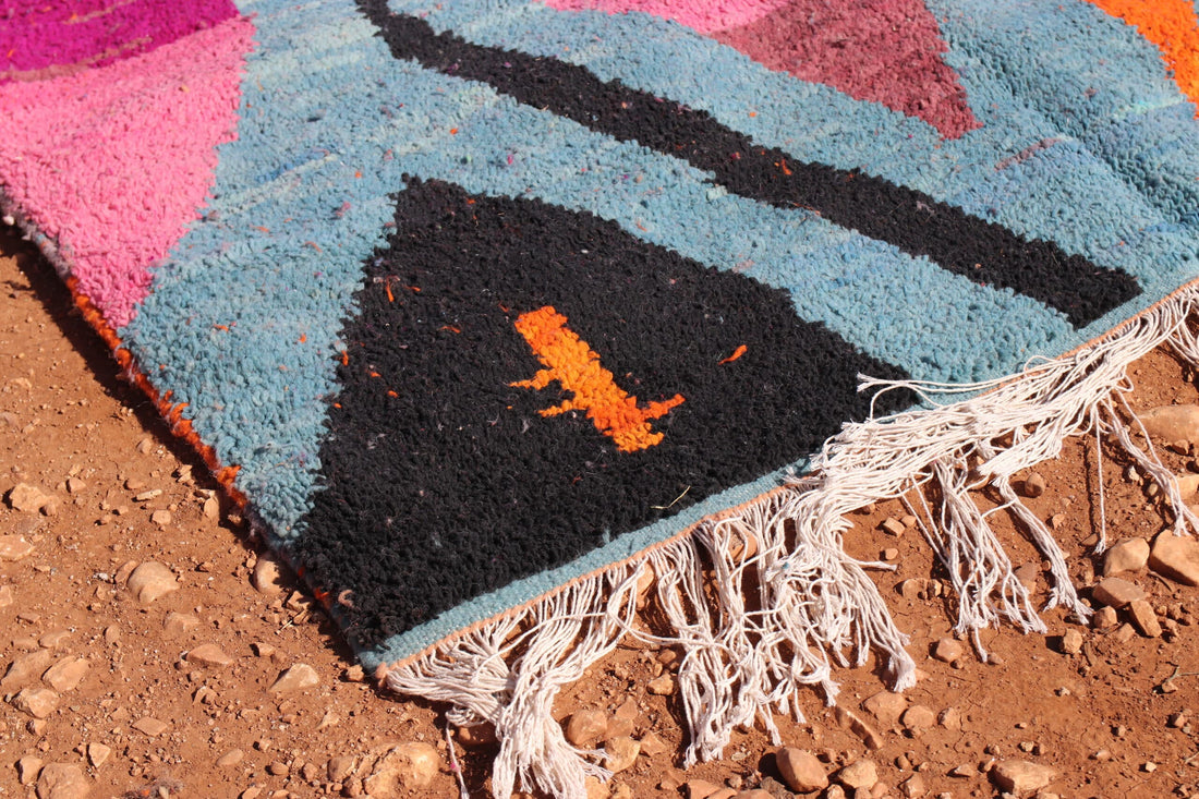 Handmade Abstract Multicolor Rug - image 3