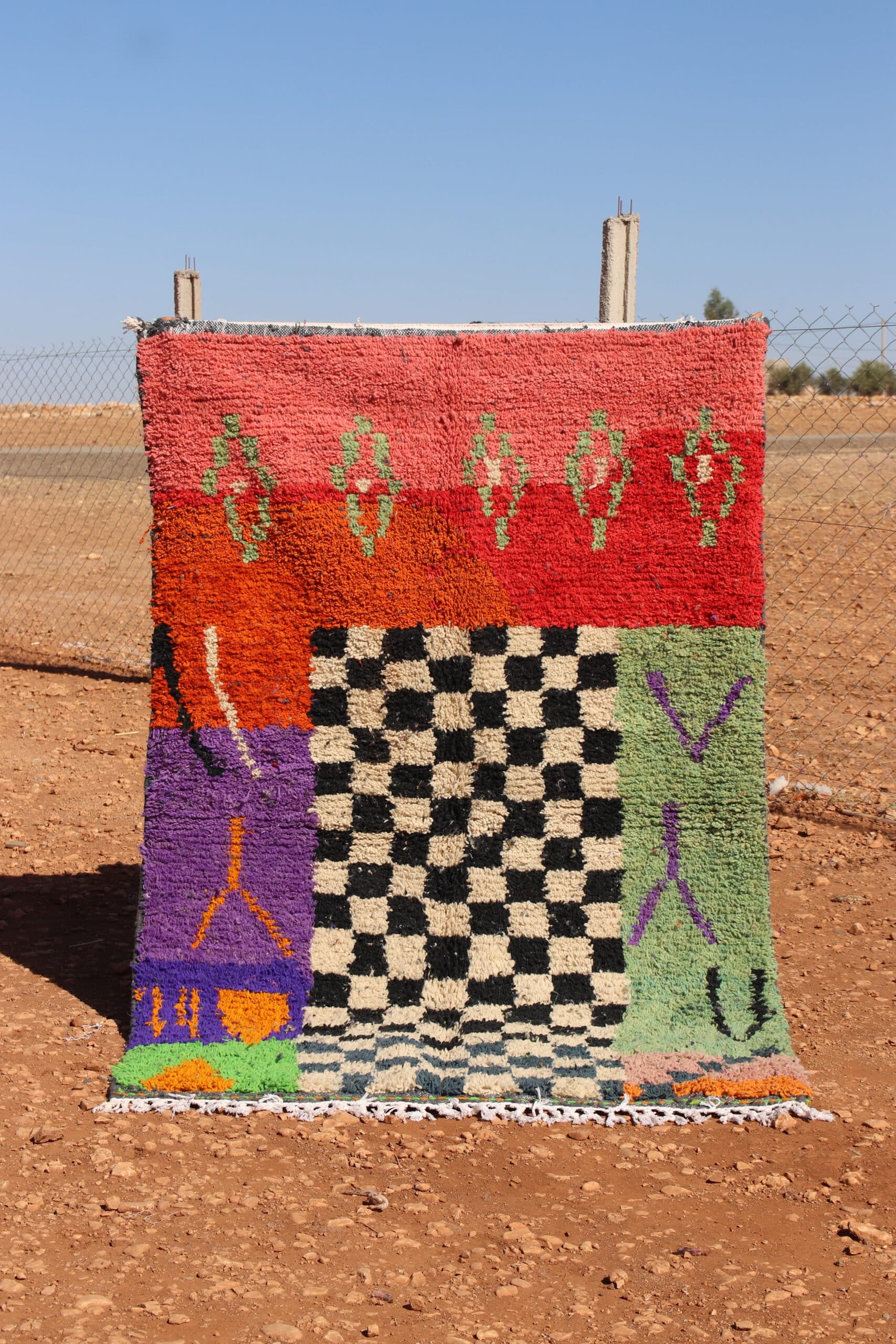 Moroccan Berber Artistic Colorful Rug