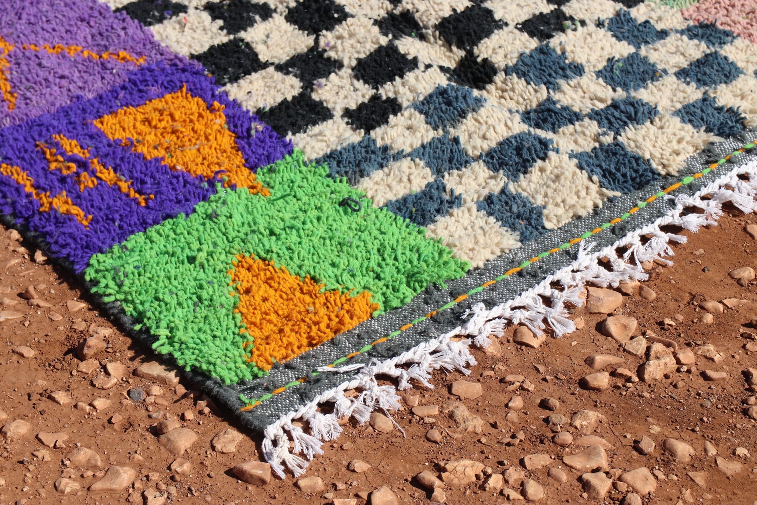 Moroccan Berber Artistic Colorful Rug - image 3