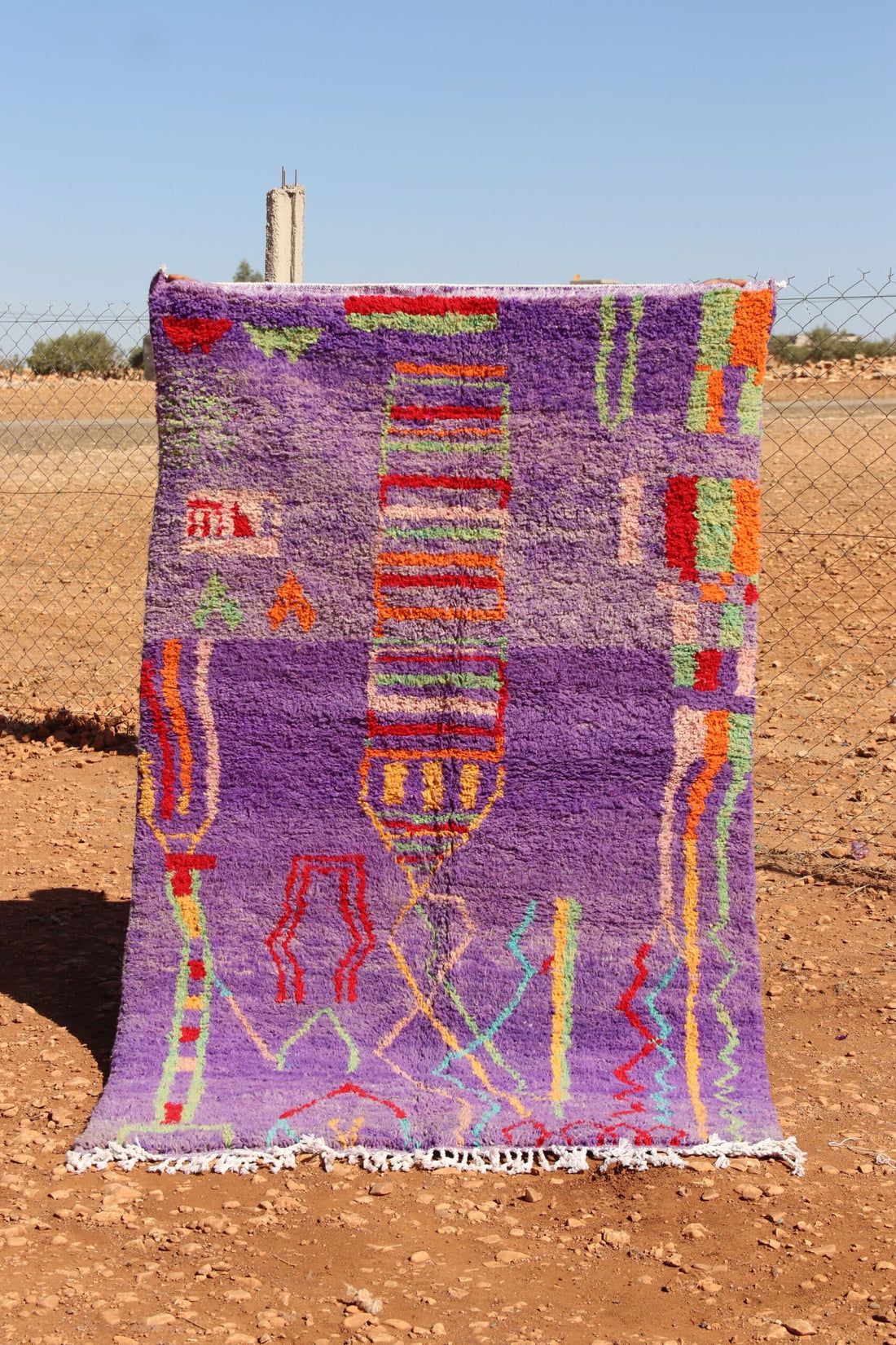 Moroccan Purple Abstract Rug
