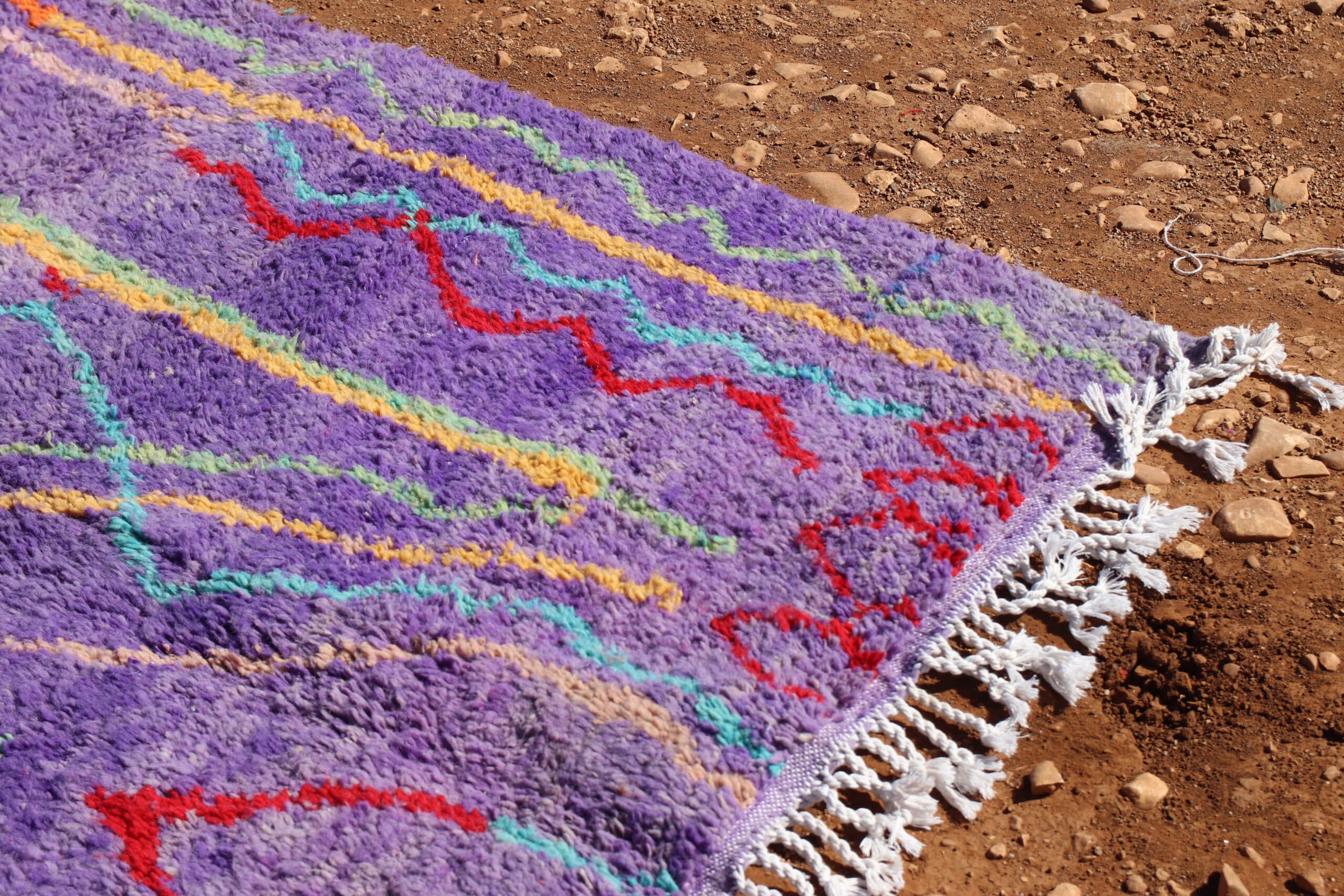 Moroccan Purple Abstract Rug - image 3