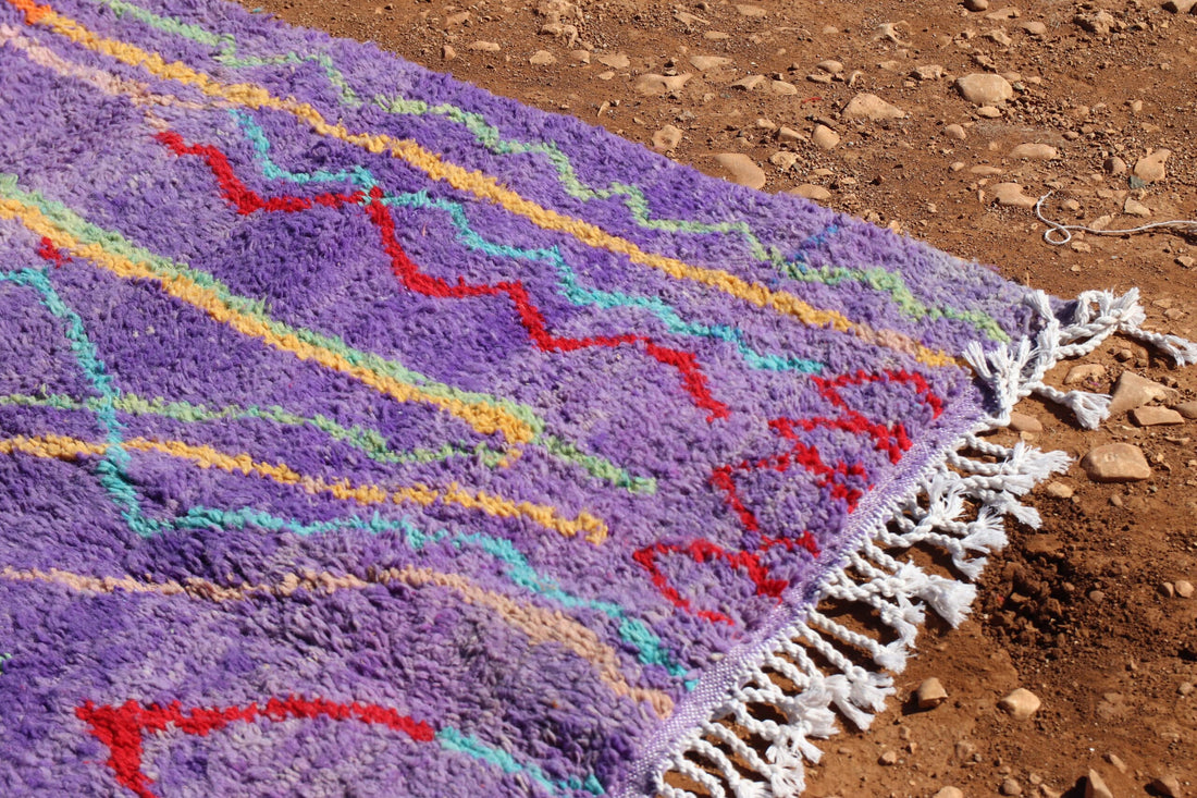 Moroccan Purple Abstract Rug - image 3