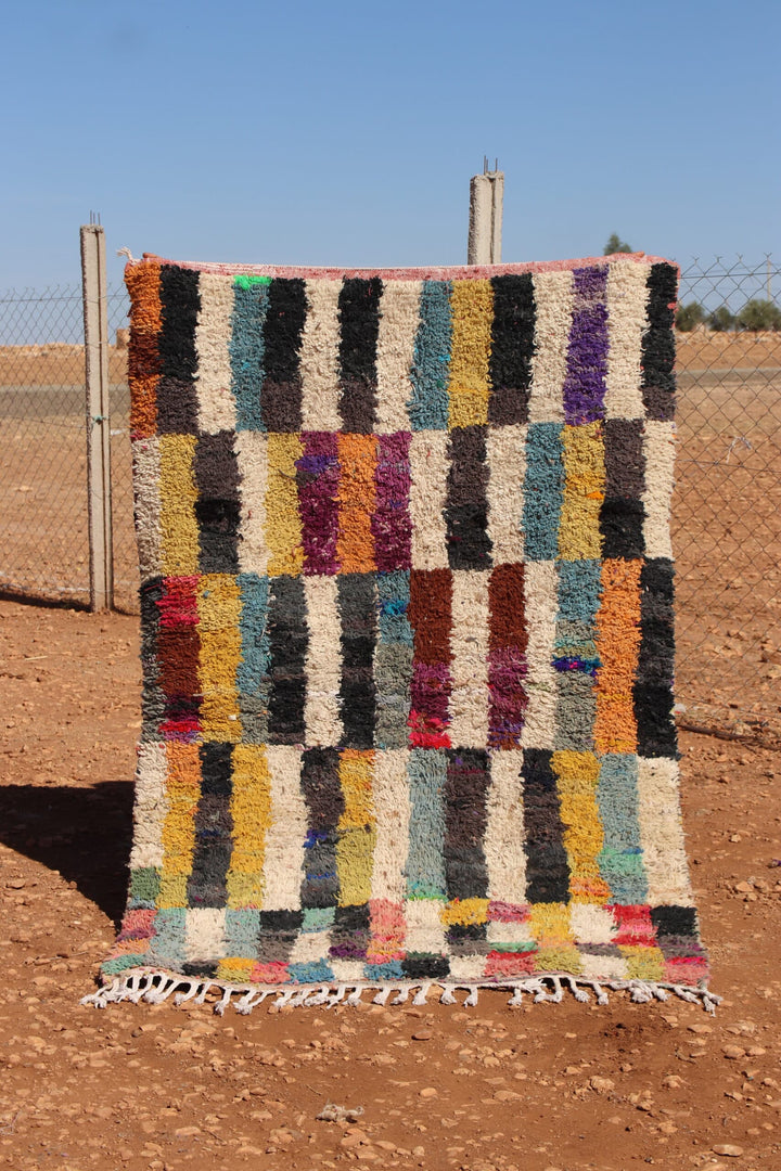 Abstract Moroccan Multicolor Rug