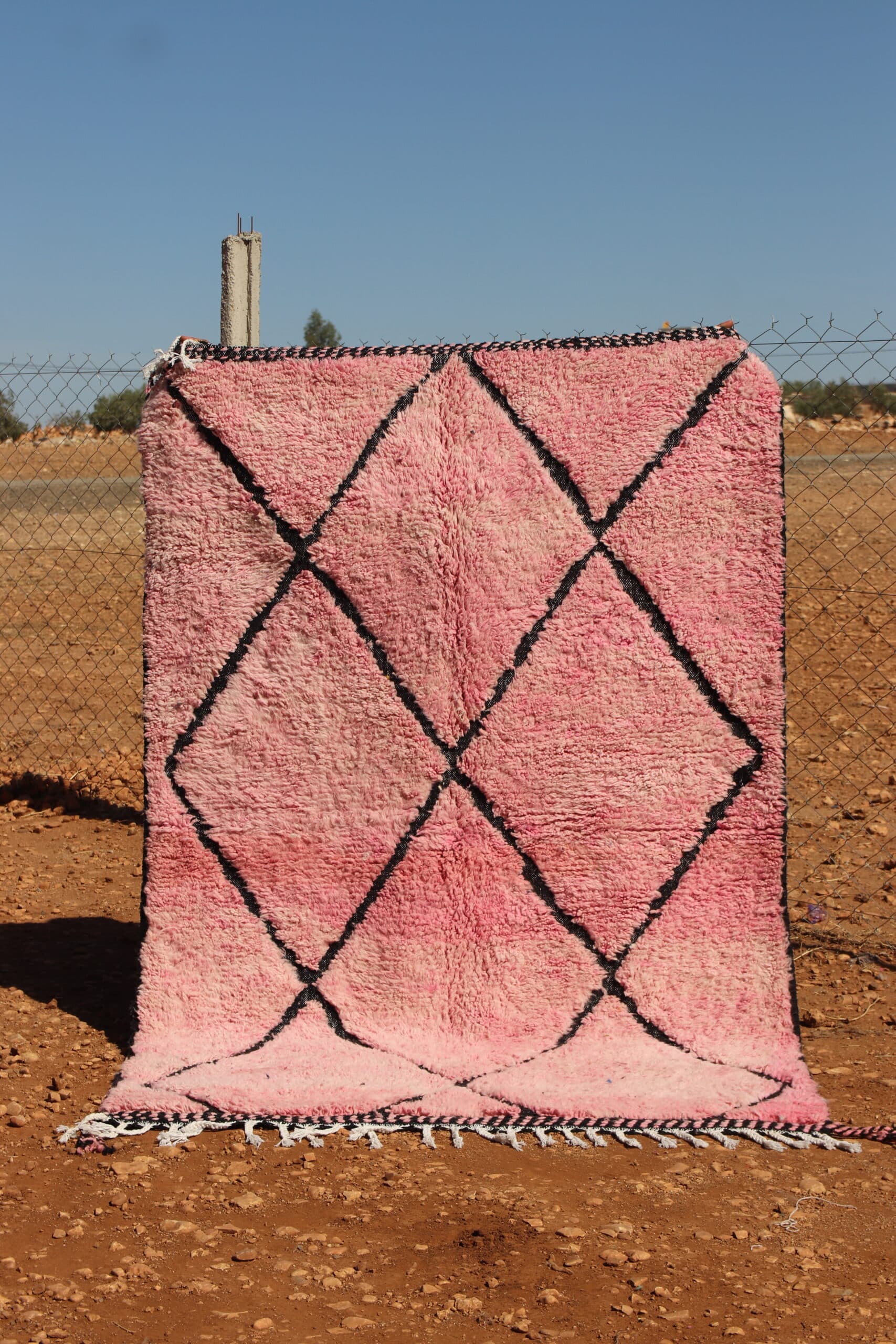 Moroccan Pink Rug Berber Wool Rug