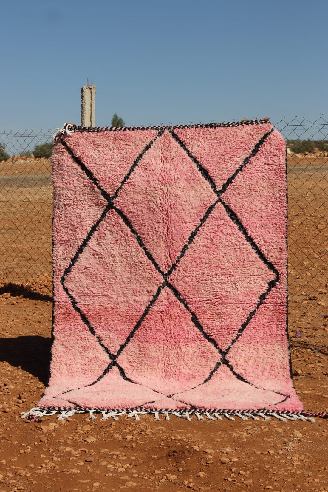 Moroccan Pink Rug Berber Wool Rug