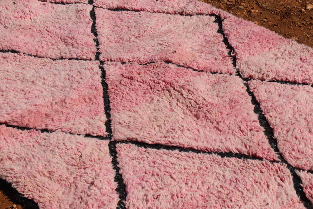 Moroccan Pink Rug Berber Wool Rug - image 6