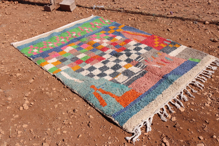 Abstract Moroccan Colorful Rug - image 2