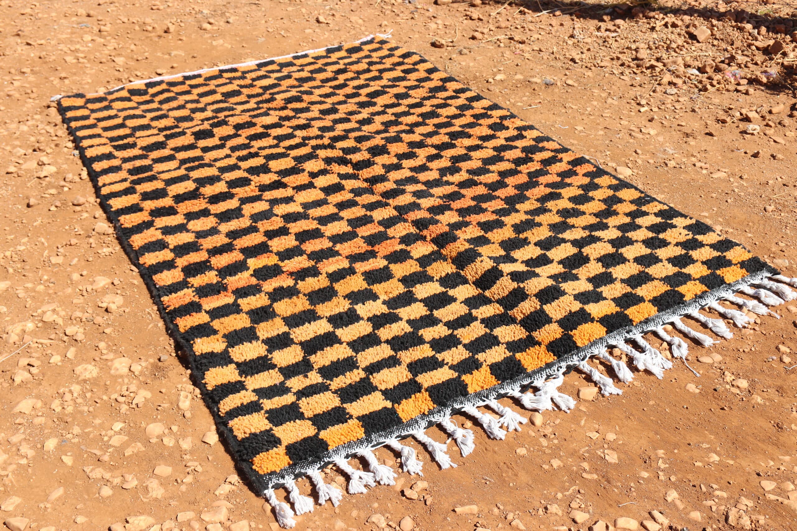 Colorful Rug in black and orange - image 2