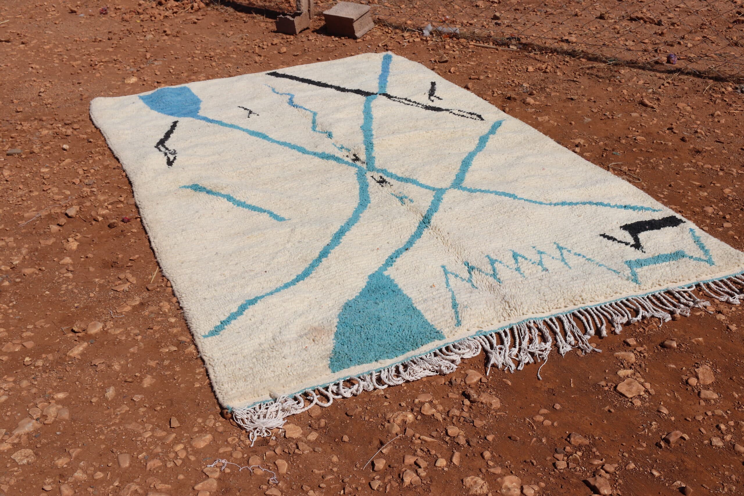 Minimalist Custom White Abstract Rug - image 2