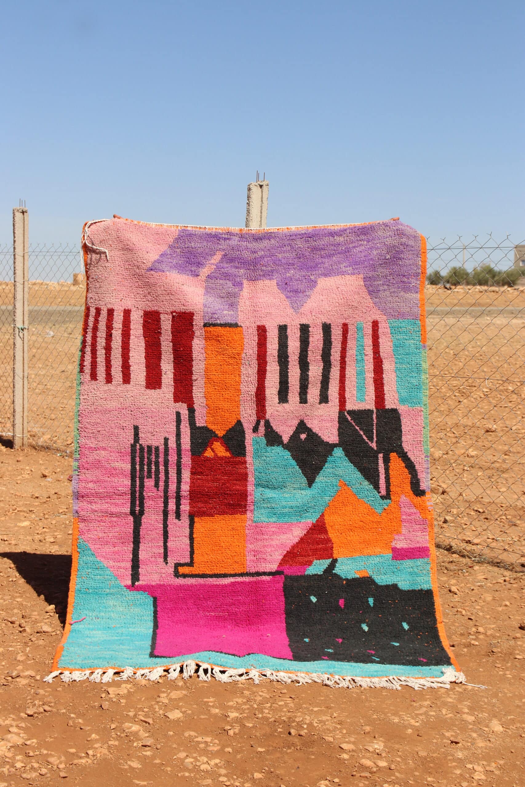 Contemporary Abstract Shag Rug
