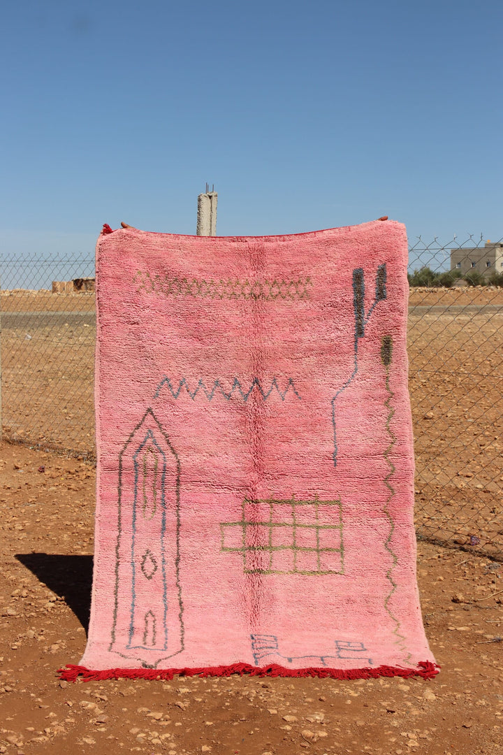 Abstract Rug Pink Genuine Style