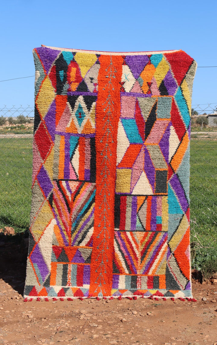 Colorful Berber Abstract Rug
