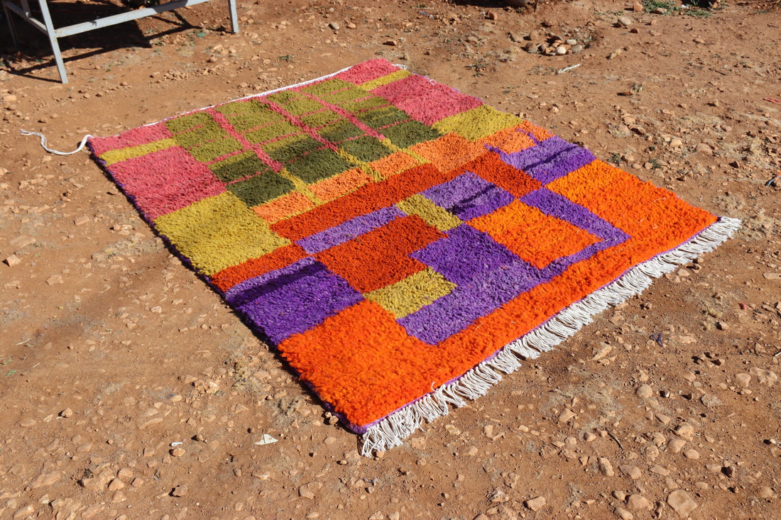 Wool Moroccan Abstract Rug - image 2