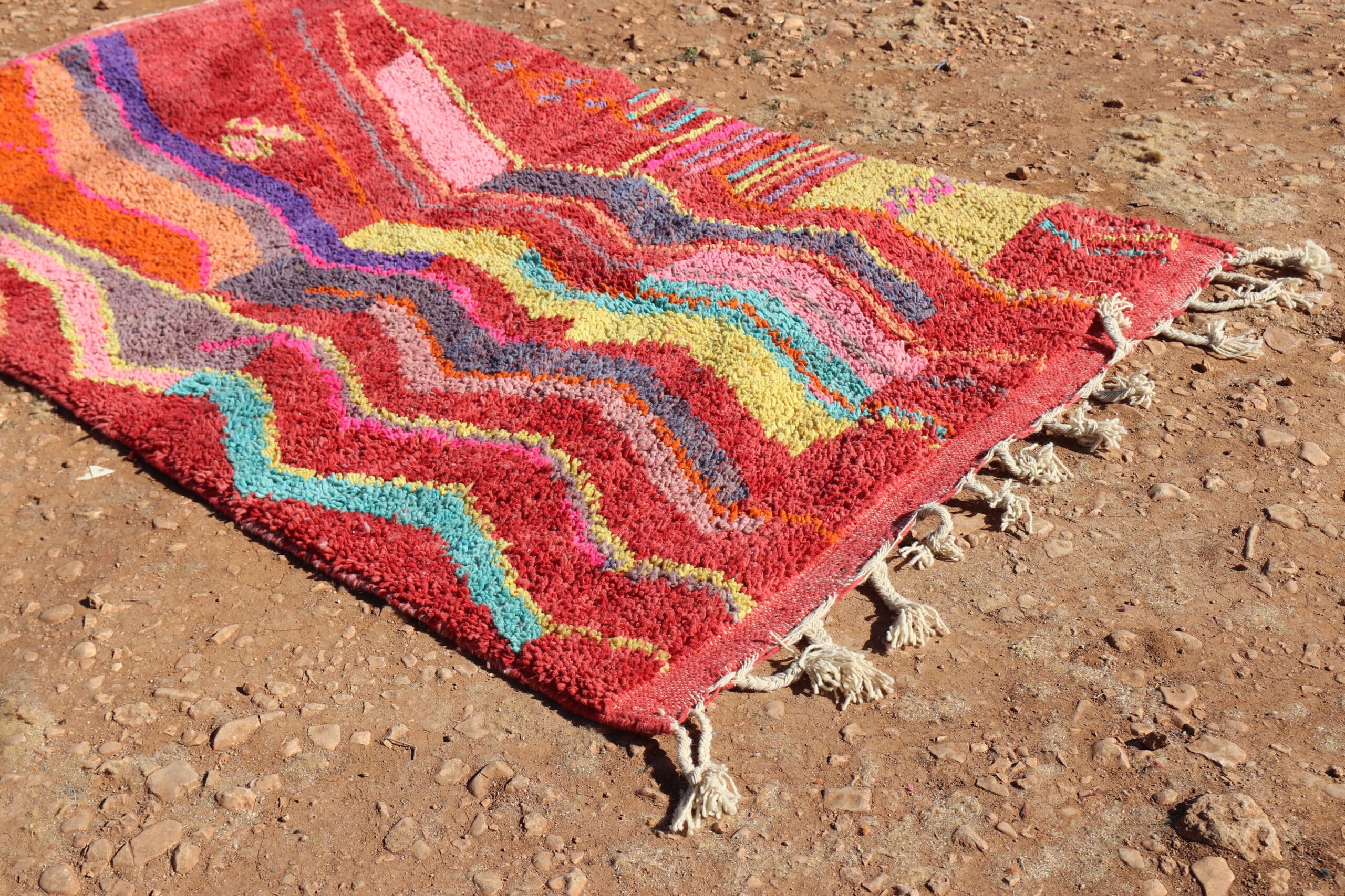 Handcrafted Abstract Rug - image 4