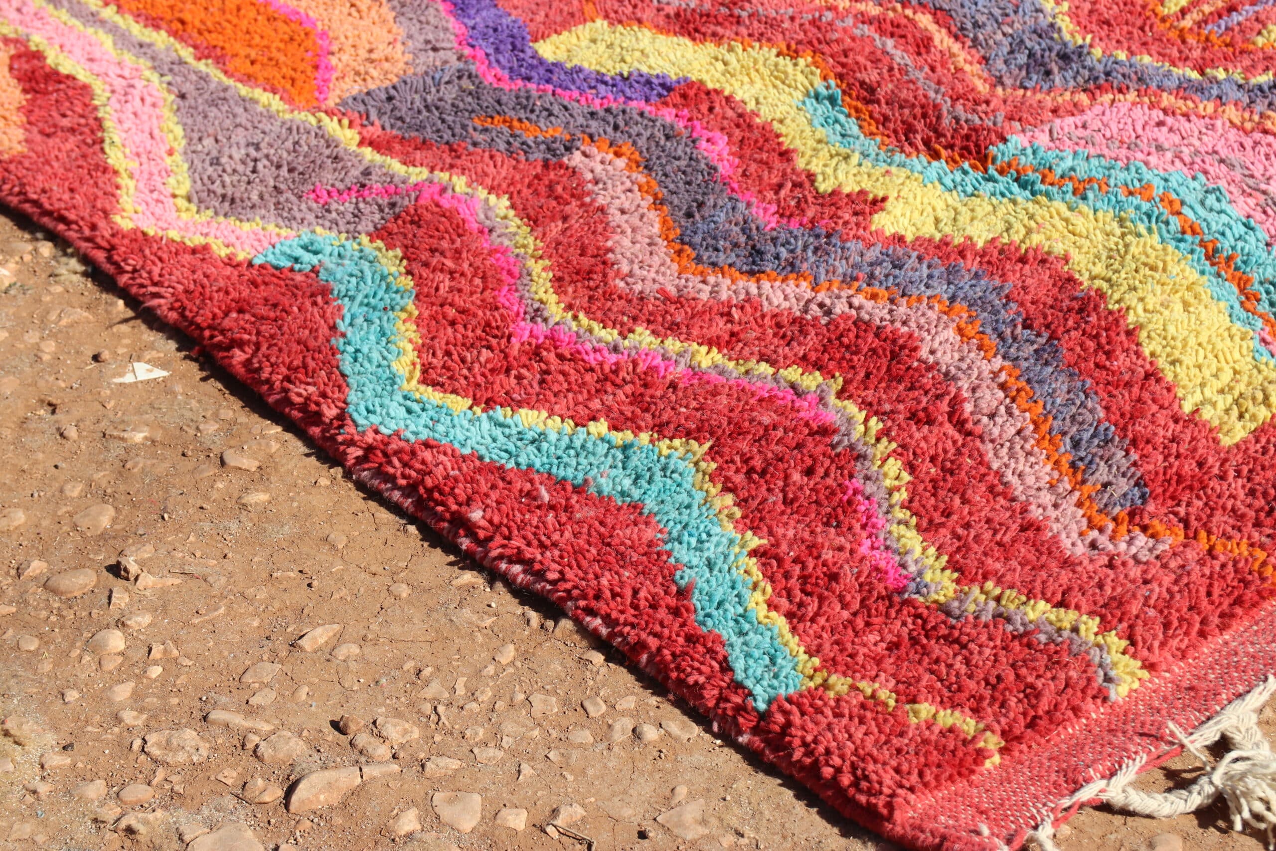 Handcrafted Abstract Rug - image 6