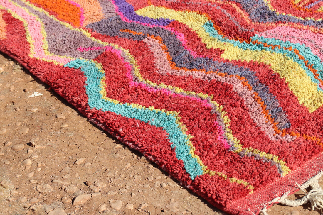 Handcrafted Abstract Rug - image 6