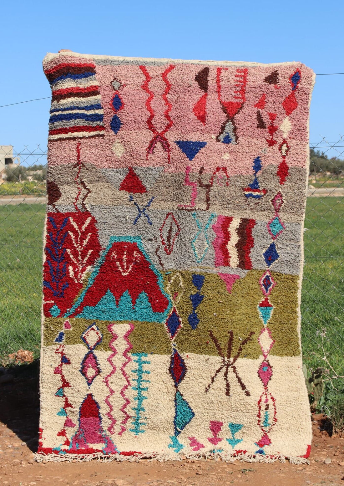 Moroccan Handcrafted Abstract Rug