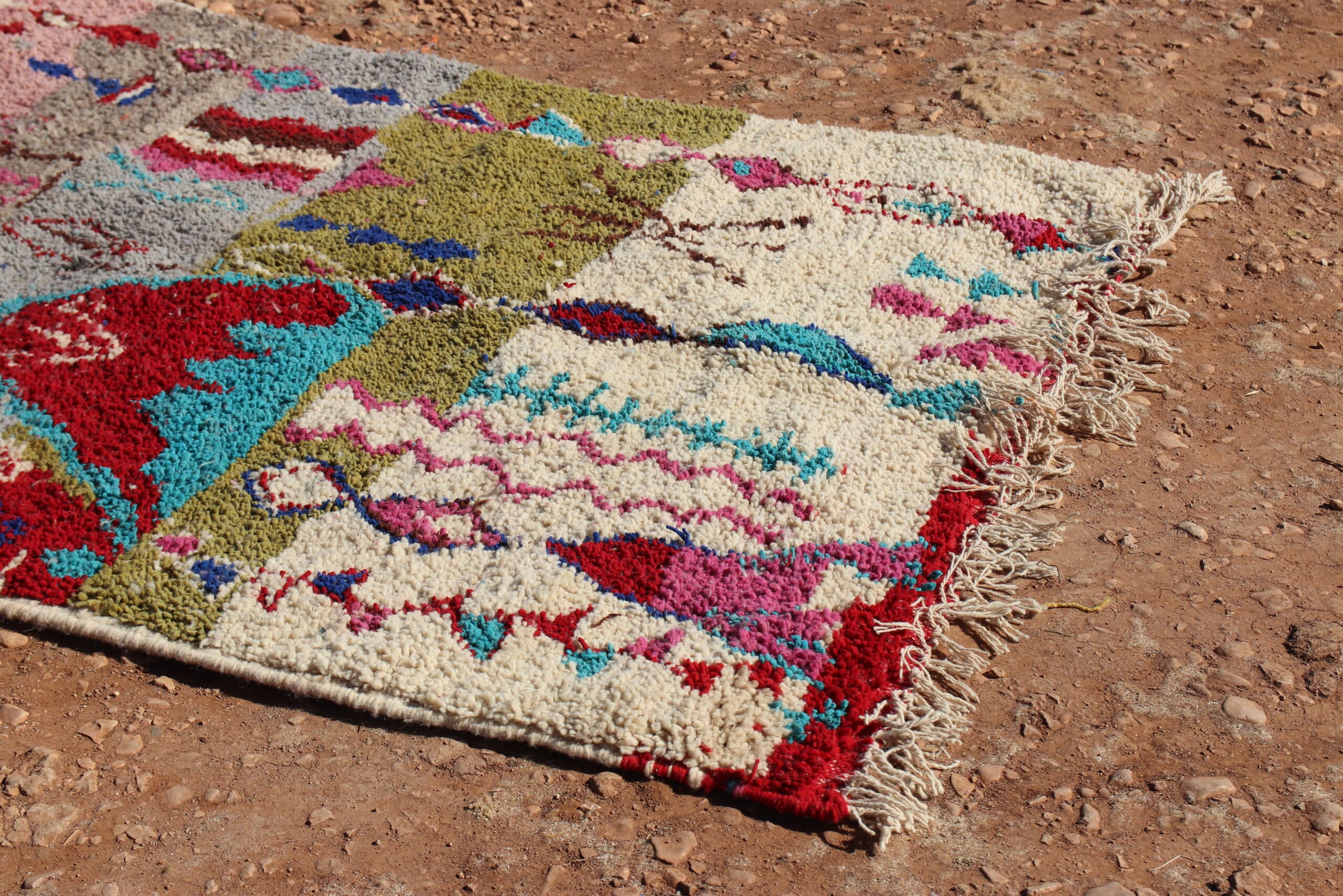 Moroccan Handcrafted Abstract Rug - image 3