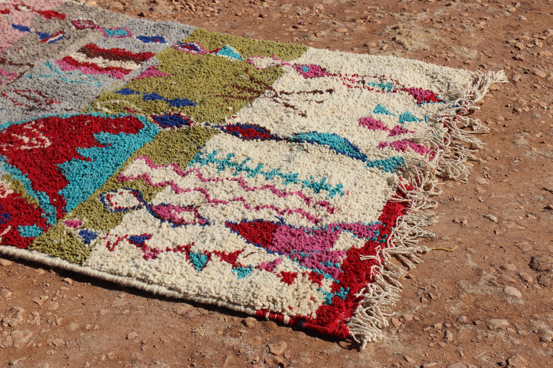 Moroccan Handcrafted Abstract Rug - image 3