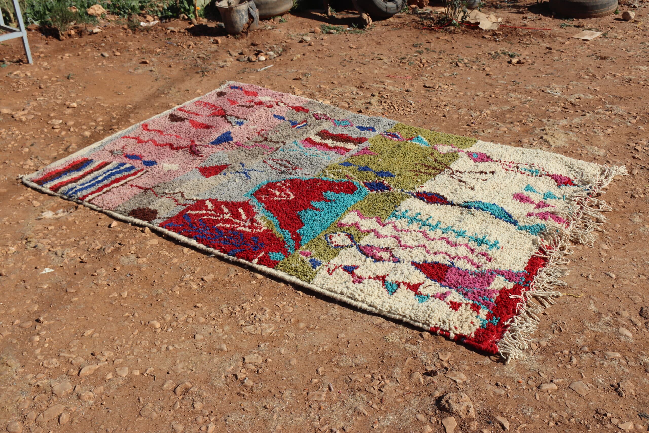Moroccan Handcrafted Abstract Rug - image 2