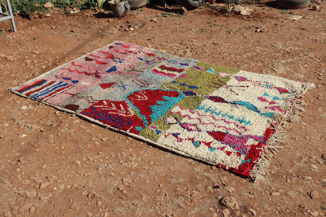 Moroccan Handcrafted Abstract Rug - image 2