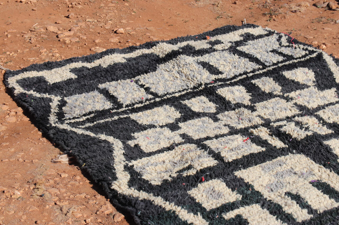 Black Moroccan Colorful Rug - image 5