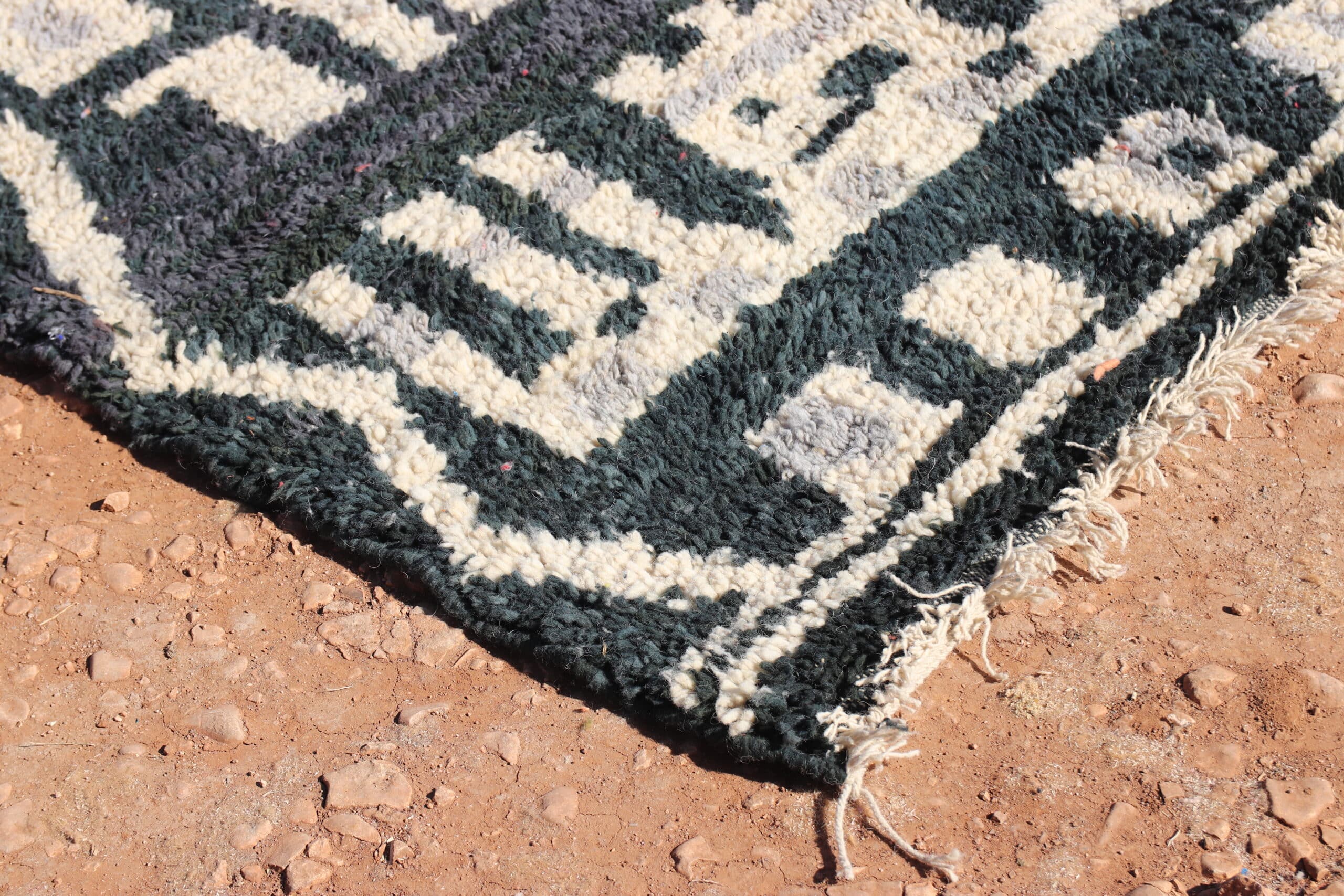 Black Moroccan Colorful Rug - image 4