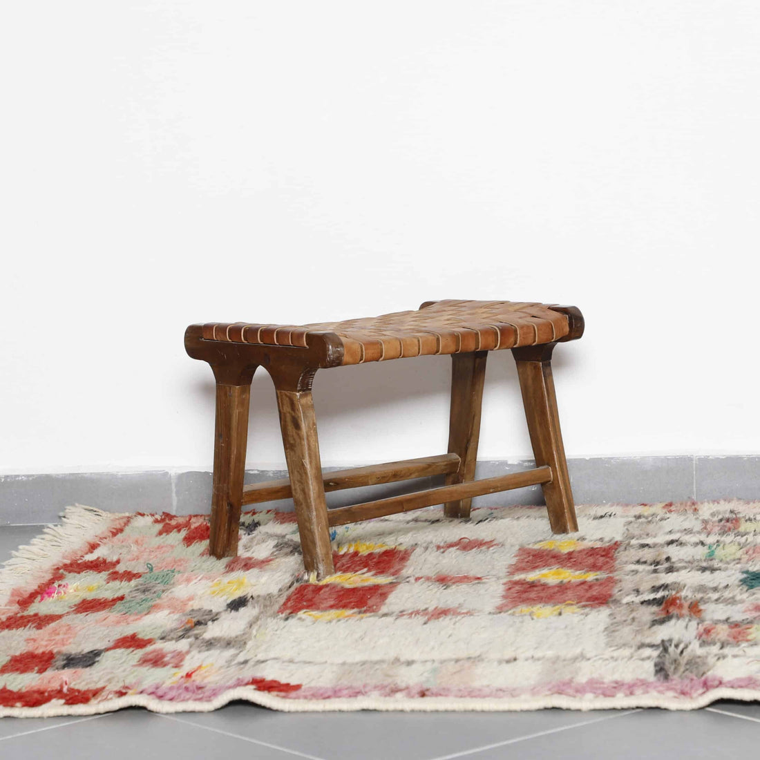 Abstract Boujaad Rug 7.7×5.2 Ft – Moroccan Handmade Wool Carpet