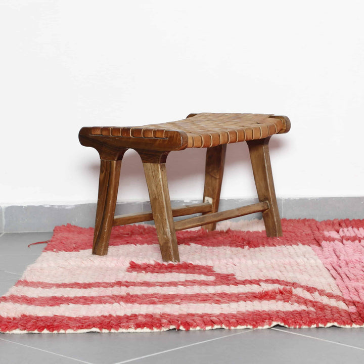 Pink Boujaad Rug 6.4×5.1 Ft – Handmade Moroccan Carpet