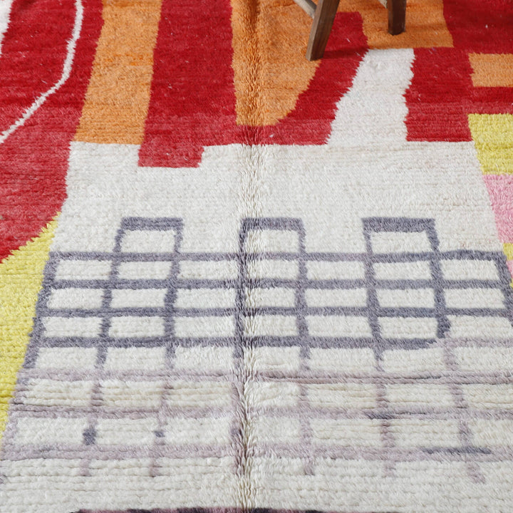 Boujaad Rug 8.9×5.4 Ft – Handmade Moroccan Wool