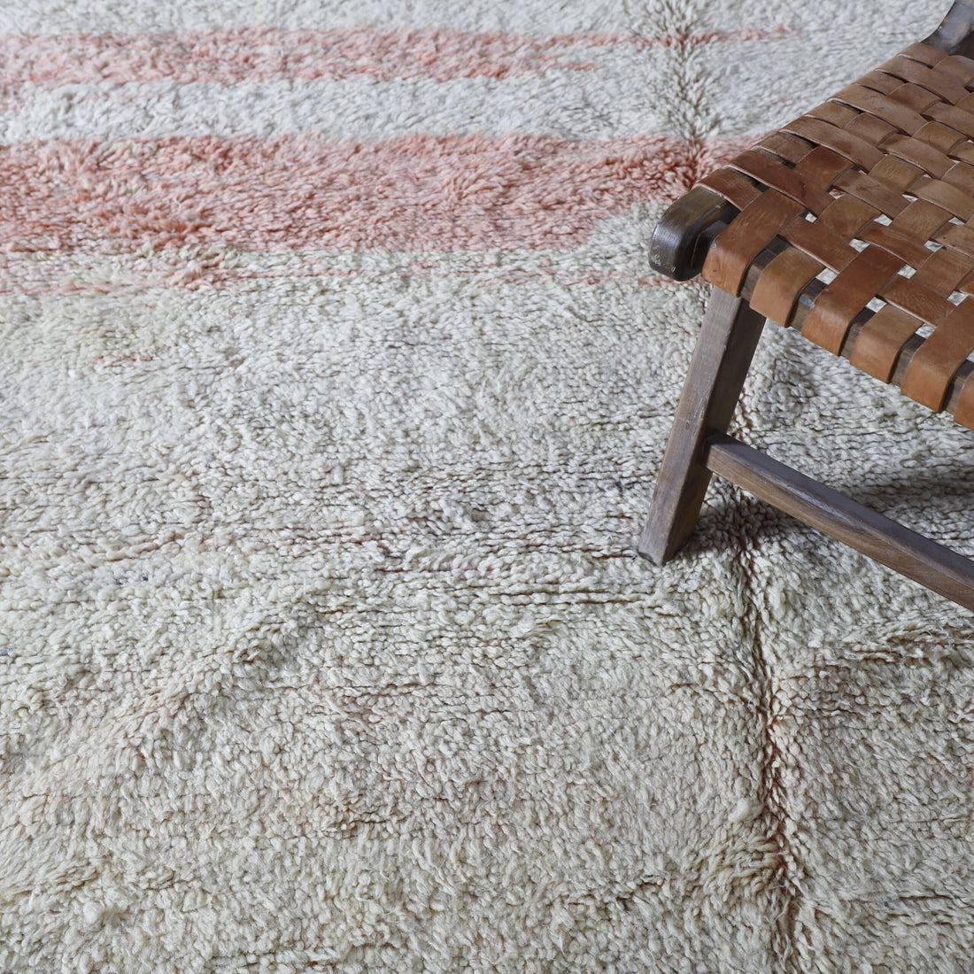 Pink Boujaad Rug 10.8×6.4 Ft – Handwoven Moroccan Wool Carpet