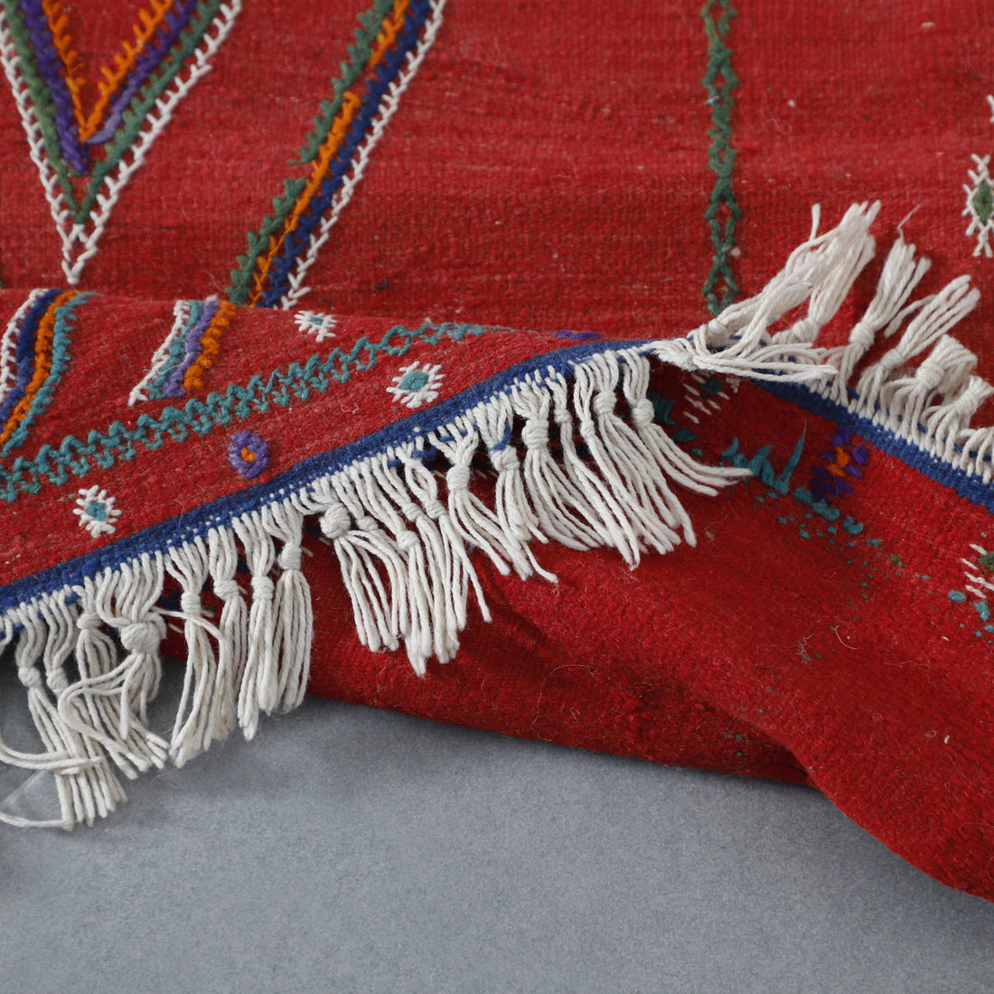 Vintage Kilim with Bold Geometric Design