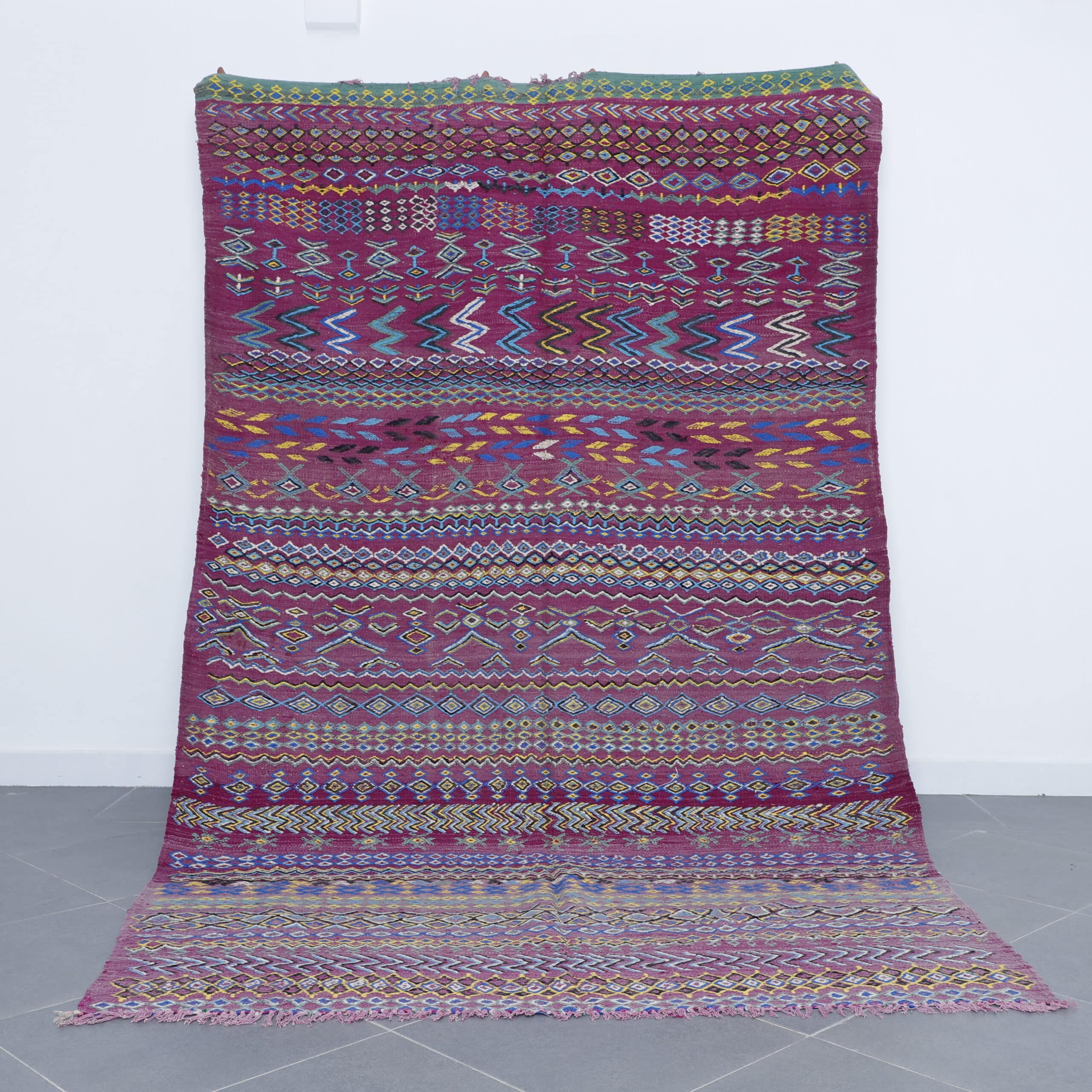 Vibrant Vintage Moroccan Kilim