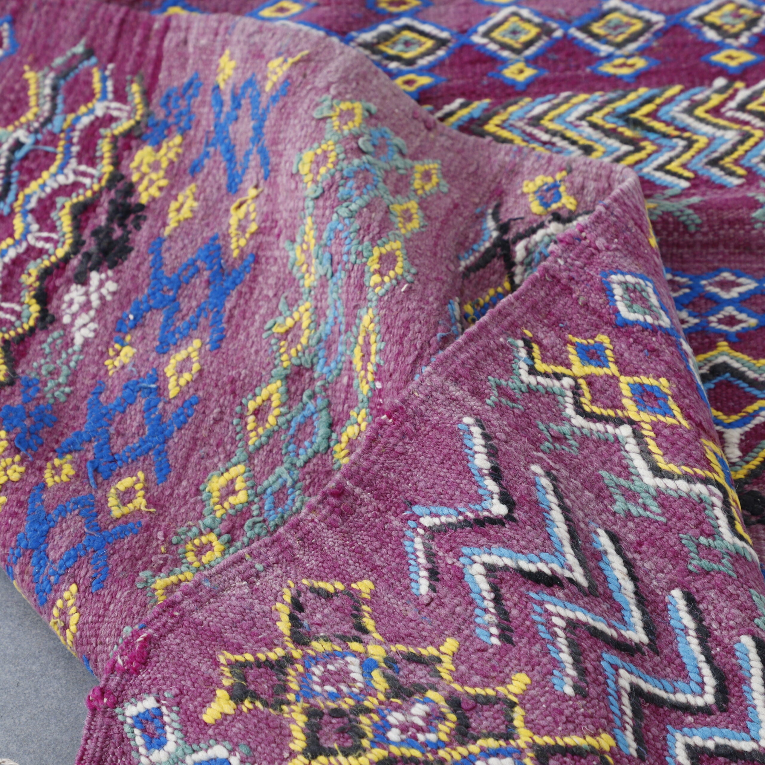 Vibrant Vintage Moroccan Kilim