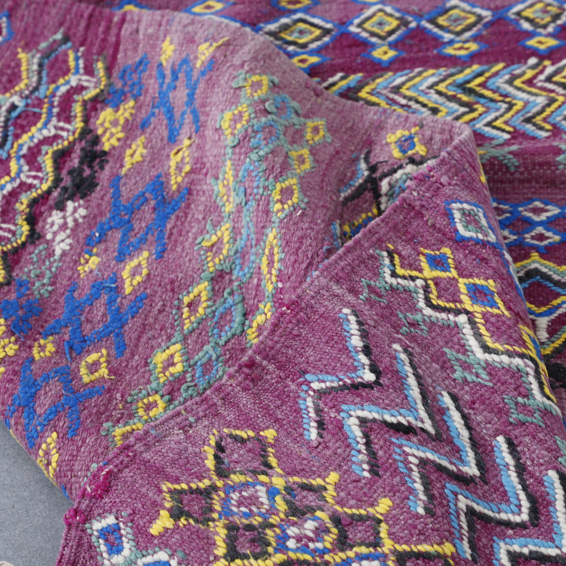 Vibrant Vintage Moroccan Kilim