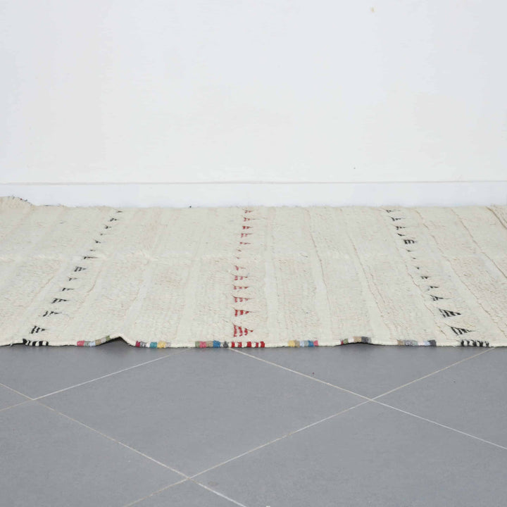 Moroccan Beni Ouarain Rug with Minimalist Geometric Stripes